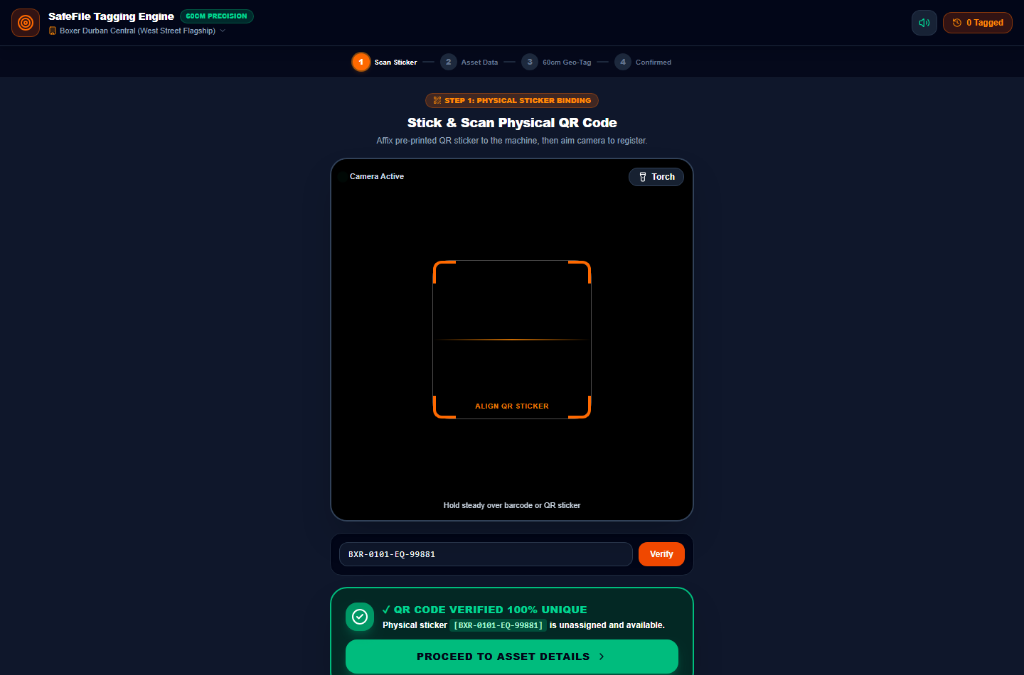 SafeFile Field Tagging Studio interface with blueprint mapping and anti-duplicate validation